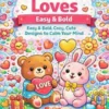 Book of Little Love Coloring Book: Easy & Bold, Cozy, Cute Designs to Calm Your Mind