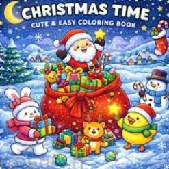 Christmas Time: Coloring Book for Adults and Teens Featuring Christmas Characters with Easy and Simple Designs for Relaxation