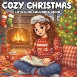Cozy Christmas: Coloring Book for Adults and Teens Featuring Christmas Fun with Easy and Simple Designs for Relaxation