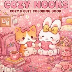 Cozy Nooks: Coloring Book for Adults and Teens Featuring Super Cute Nooks with Easy and Simple Designs for Relaxation