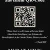 Gerechtigkeit, Geboren aus einem QR-Code