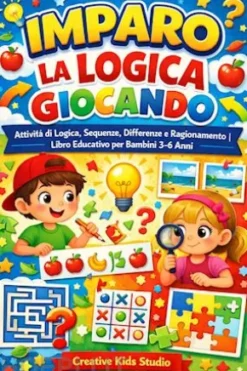 Imparo la Logica Giocando; Giochi, Sequenze, Differenze e Ragionamento | Attività Educative per Bambini dai 3 ai 6 Anni