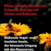 Klima, Umwelt, Ressourcen, Schwarm-Beiträge mit Gärten und Balkonen.