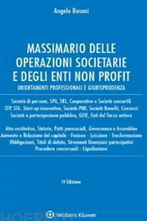 Massimario delle operazioni societarie e degli enti non profit