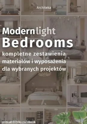 Nowoczesna sypialnia - przydatne rozwiazania. Katalog z zestawieniami materialów i wyposazenia