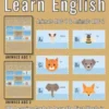 Pack 2 Books in 1 - Animals ABC 1 and Animals ABC 2 - Flash Cards Pictures and Words Learn English