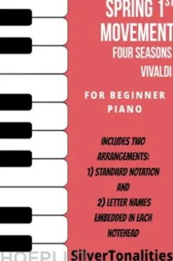 Spring First Movement Four Seasons Beginner Piano Sheet Music Combo