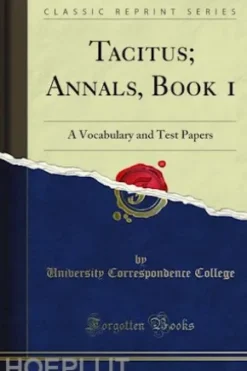 Tacitus; Annals, Book 1