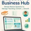 The Educator’s Business Hub Simple Notion Systems to Manage Teaching, Content, and Growth